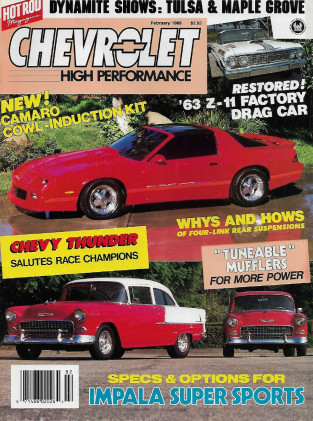 CHEVROLET HIGH PERFORMANCE 1989 FEB - 4-LINK REAR SUSP, TUNEABLE MUFFLERS,
